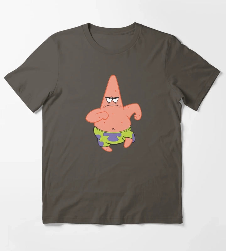 SpongeBob SquarePants Running Patrick Picture T-Shirt Dark Grey