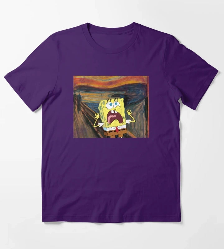 SpongeBob SquarePants Scream Painting T-Shirt Purple