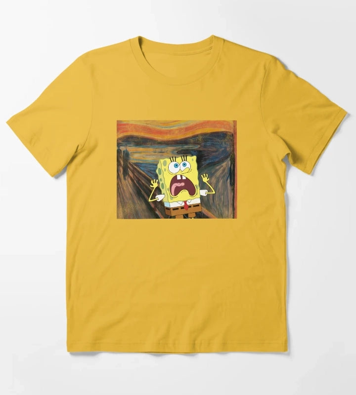 SpongeBob SquarePants Scream Painting T-Shirt Yellow