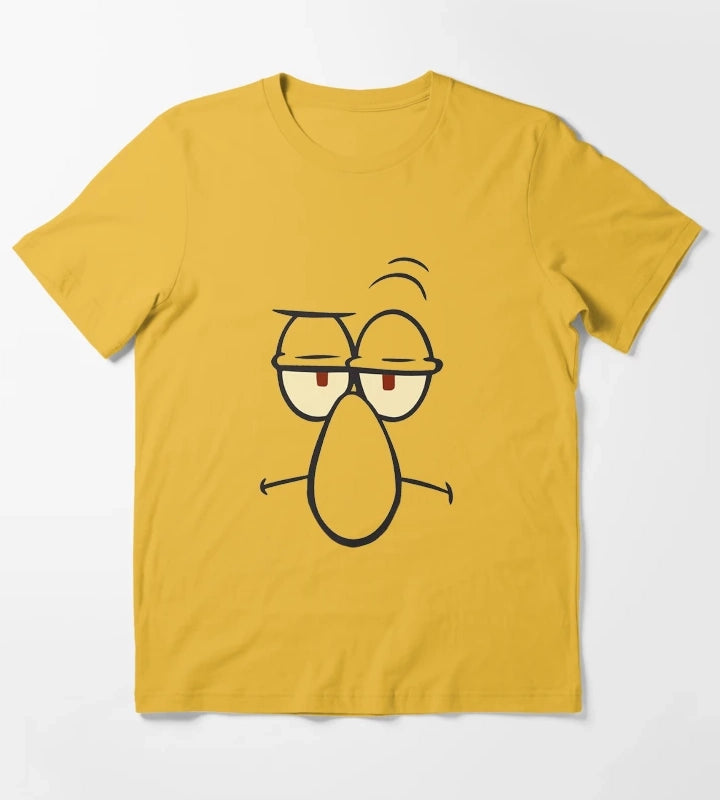 SpongeBob SquarePants Squidward Big Face Portrait T-Shirt Yellow