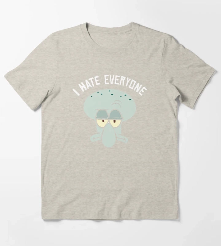 SpongeBob SquarePants Squidward I Hate Everyone T-Shirt Cream