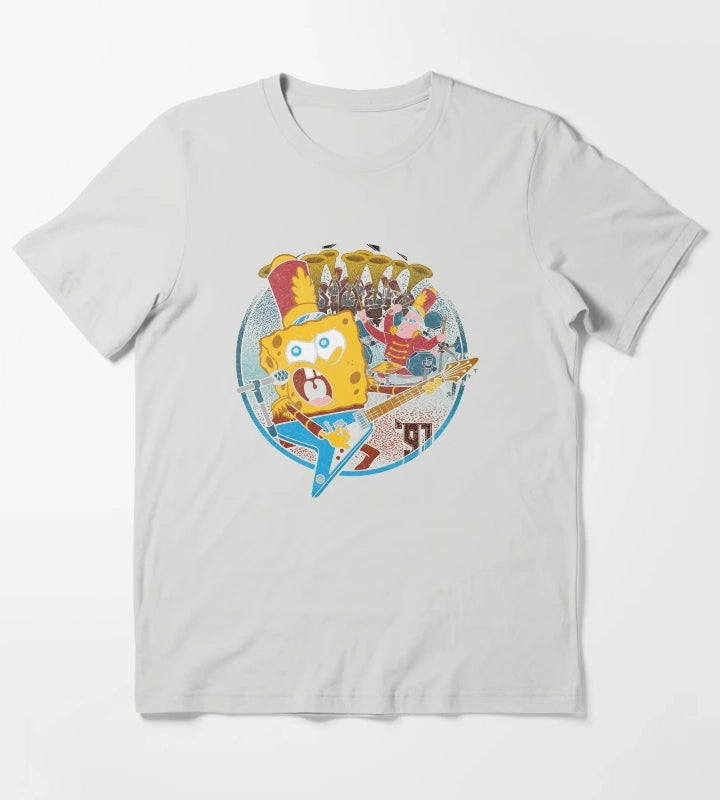 SpongeBob SquarePants Super Bowl Band T-Shirt Light Grey