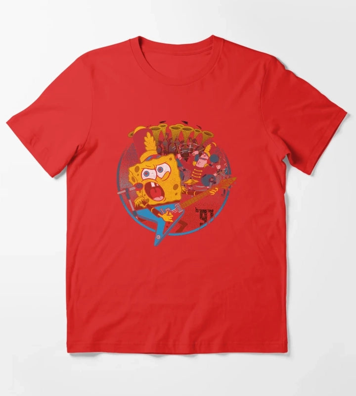 SpongeBob SquarePants Super Bowl Band T-Shirt Red