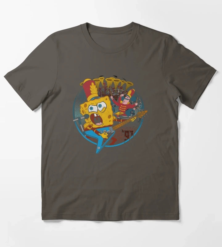 SpongeBob SquarePants Super Bowl Band T-Shirt Dark Grey