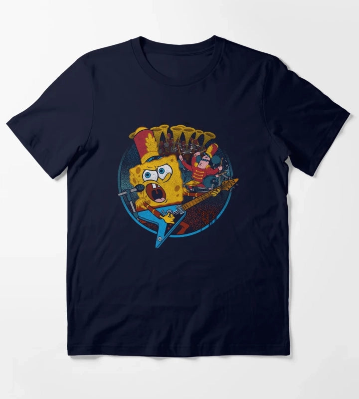 SpongeBob SquarePants Super Bowl Band T-Shirt Navy