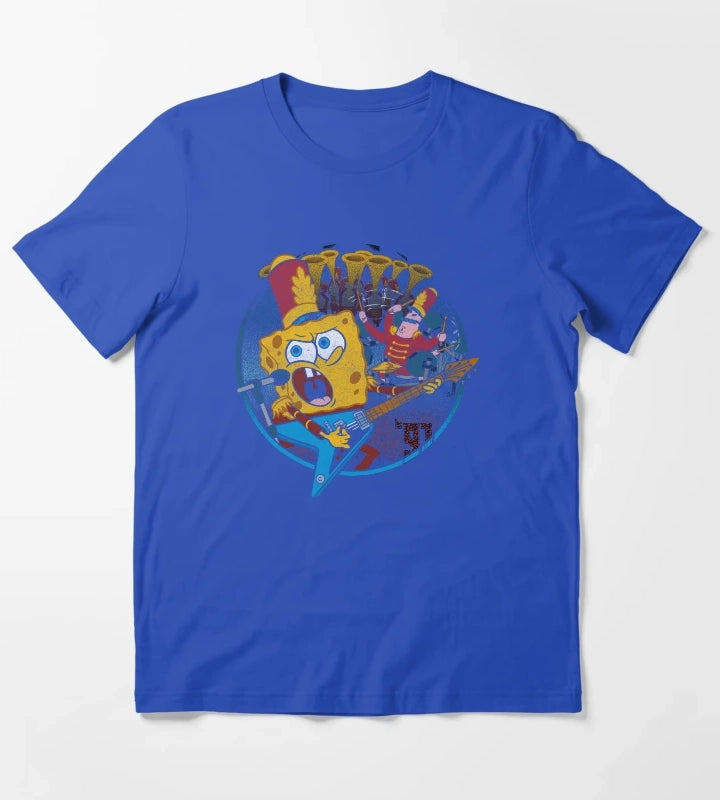 SpongeBob SquarePants Super Bowl Band T-Shirt Blue