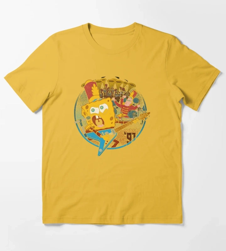 SpongeBob SquarePants Super Bowl Band T-Shirt Yellow