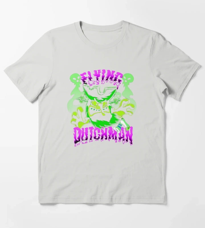 SpongeBob SquarePants The Flying Dutchman Spooky T-Shirt Light Grey
