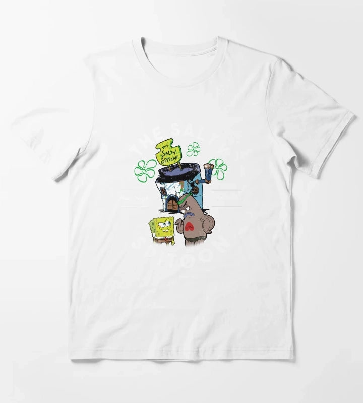 SpongeBob SquarePants The Salty Spitoon How Tough Are Ya T-Shirt White