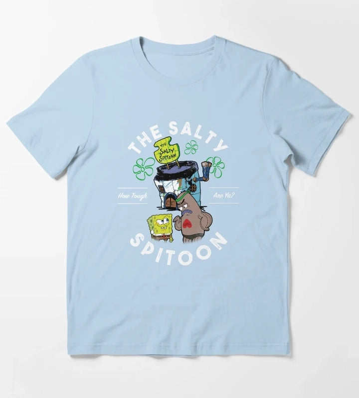 SpongeBob SquarePants The Salty Spitoon How Tough Are Ya T-Shirt Sky Blue