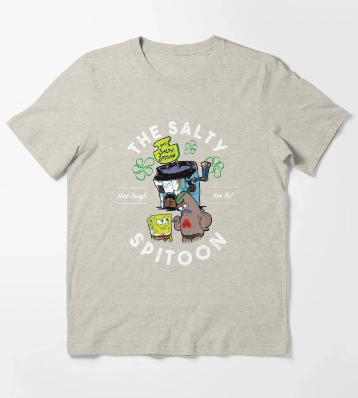 SpongeBob SquarePants The Salty Spitoon How Tough Are Ya T-Shirt Cream