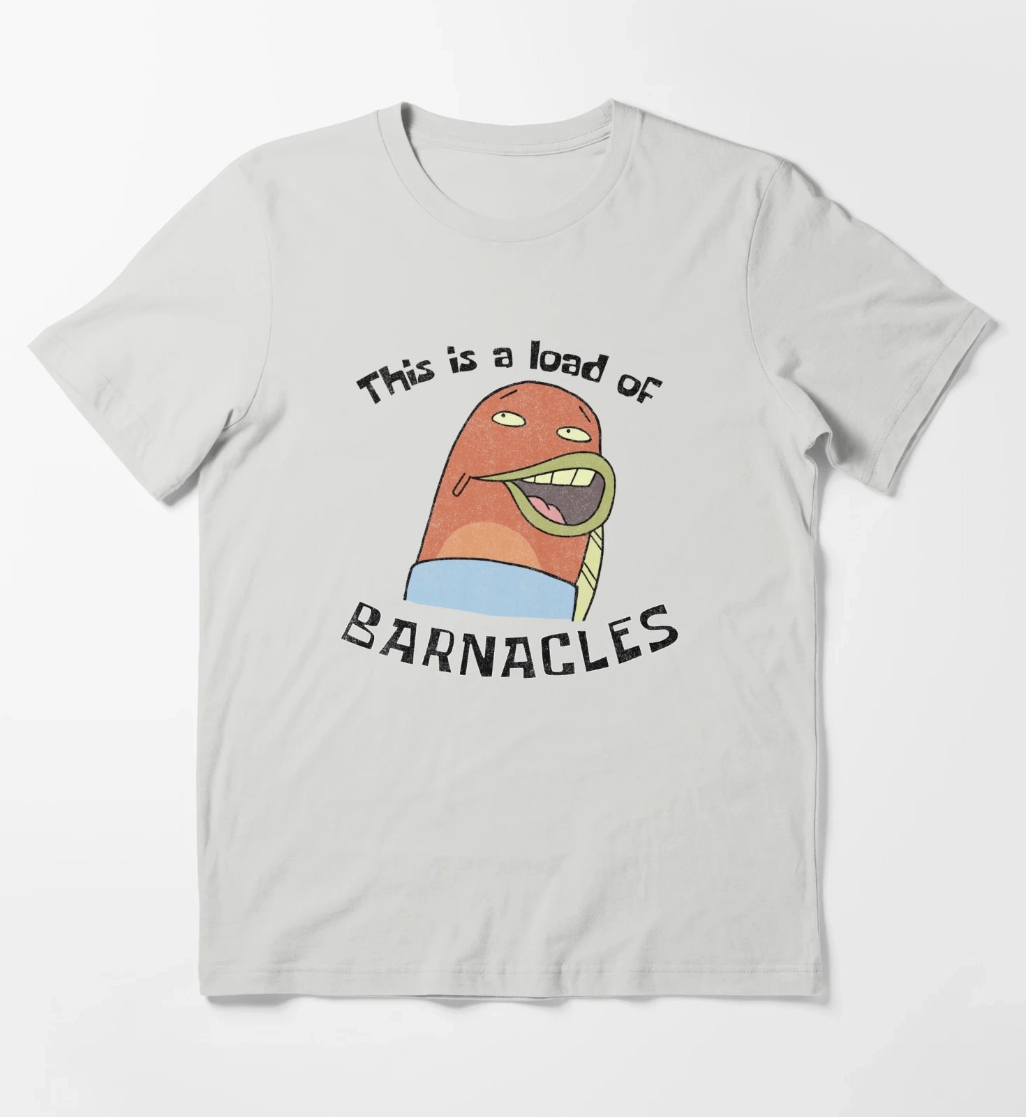 SpongeBob SquarePants This Is A Load Of Barnacles T-Shirt Light Grey