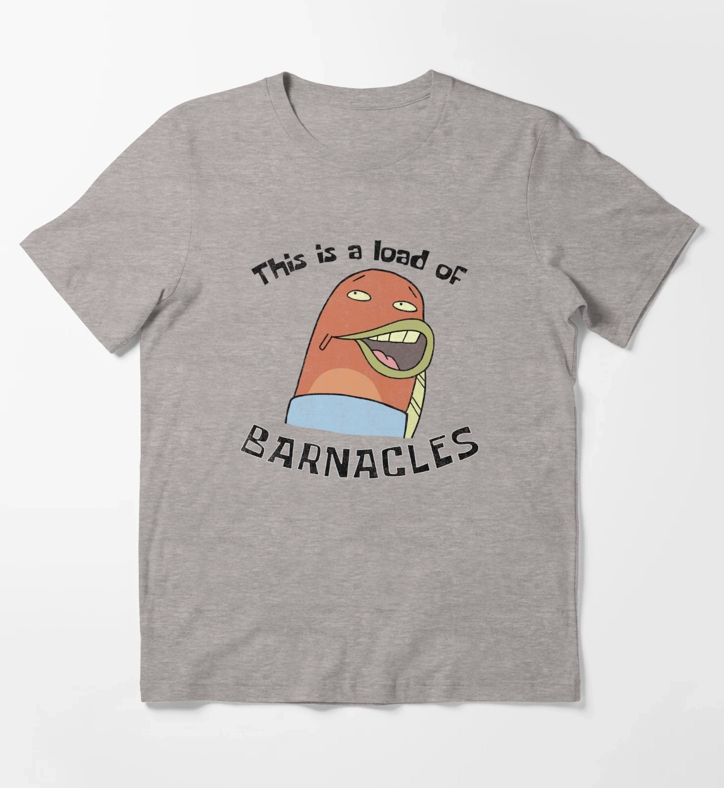 SpongeBob SquarePants This Is A Load Of Barnacles T-Shirt Heather Grey