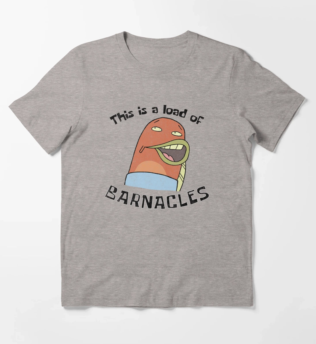 SpongeBob SquarePants This Is A Load Of Barnacles T-Shirt Heather Grey