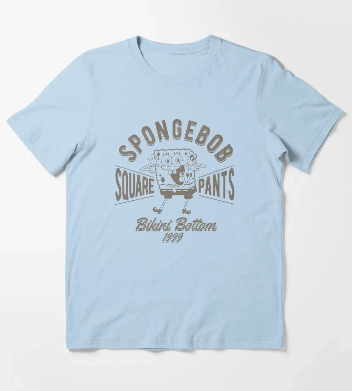 SpongeBob SquarePants Vintage Bikini Bottom Poster T-Shirt Sky Blue