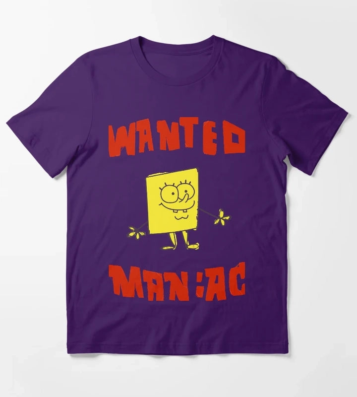 SpongeBob SquarePants Wanted Maniac T-Shirt Purple