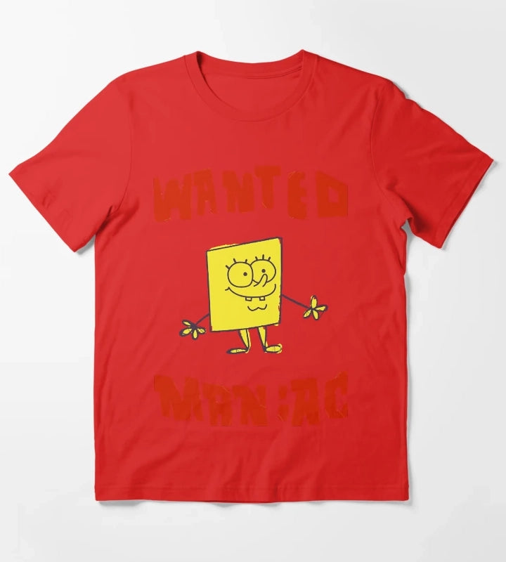 SpongeBob SquarePants Wanted Maniac T-Shirt Red