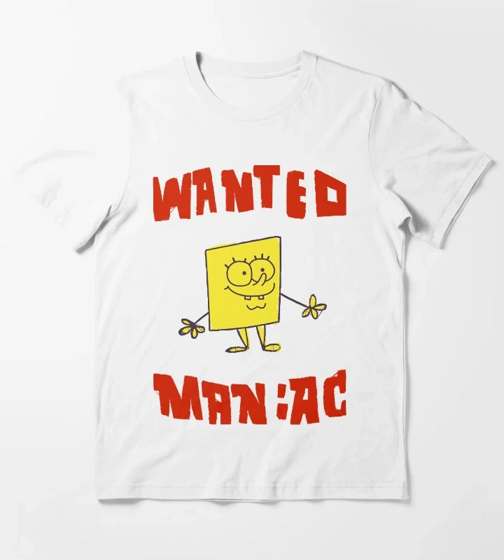 SpongeBob SquarePants Wanted Maniac T-Shirt White