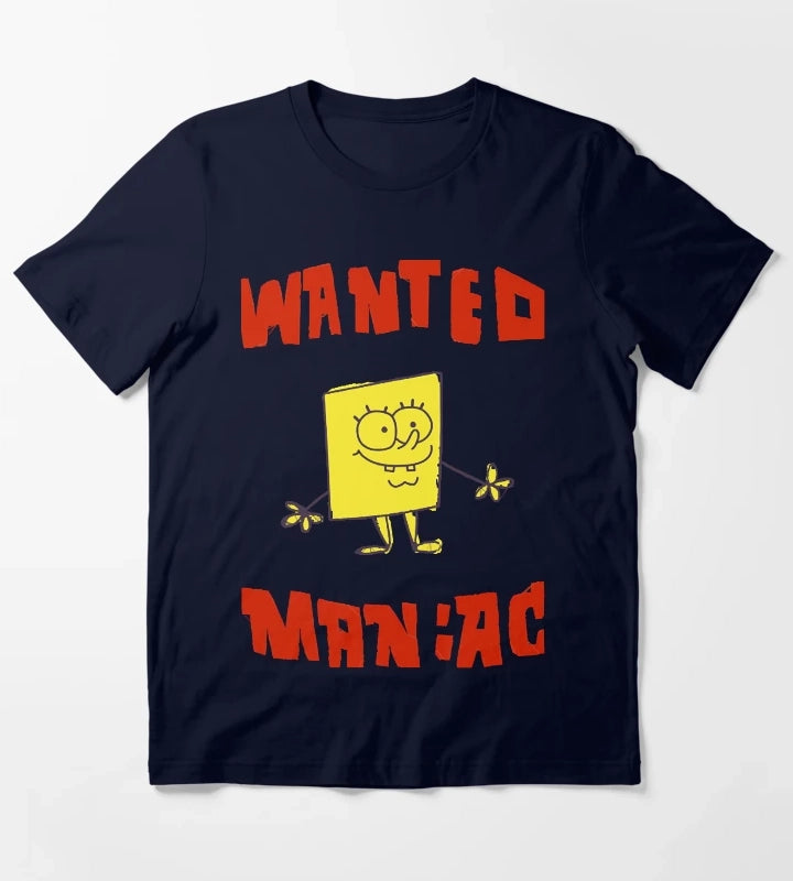 SpongeBob SquarePants Wanted Maniac T-Shirt Navy