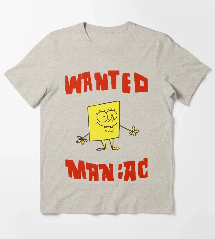 SpongeBob SquarePants Wanted Maniac T-Shirt Cream