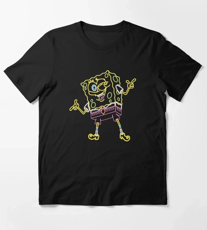 SpongeBob SquarePants Winking Neon Outline T-Shirt