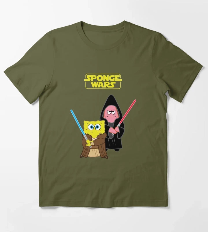 Sponge Wars T-Shirt Olive Green