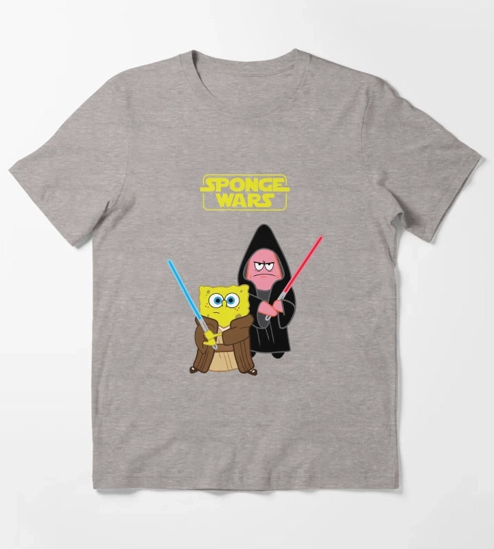 Sponge Wars T-Shirt Heather Grey