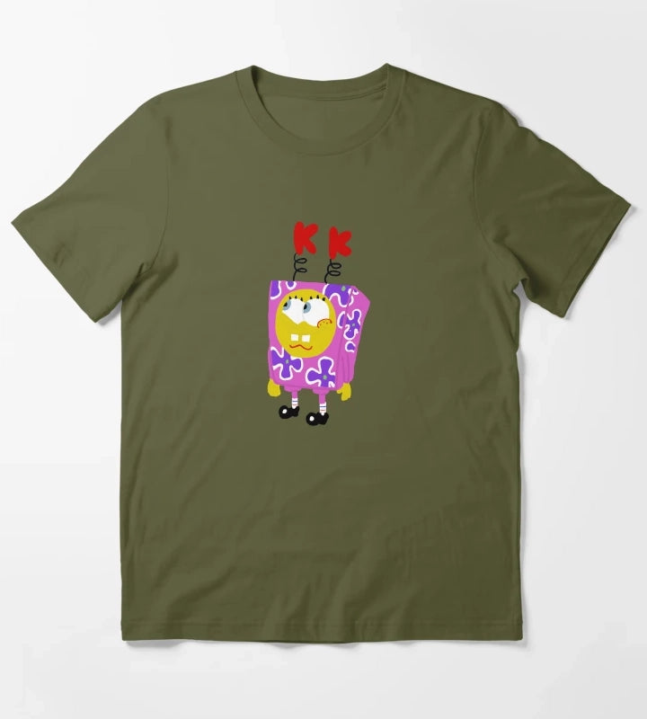Spongebob The Kuddly Krab T-Shirt Olive Green