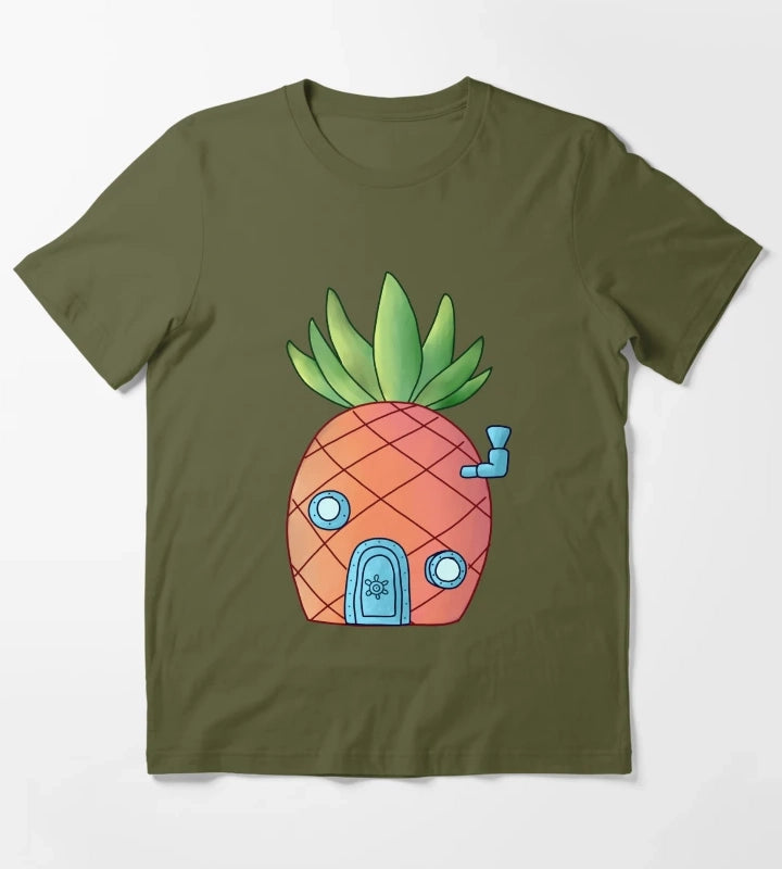 Spongebobs House T-Shirt Olive Green