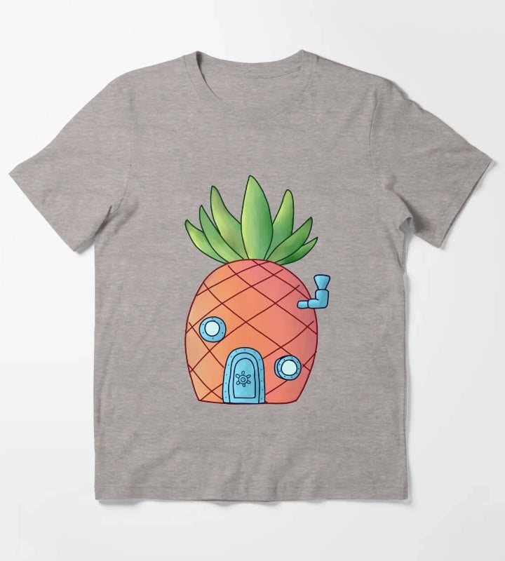 Spongebobs House T-Shirt Heather Grey