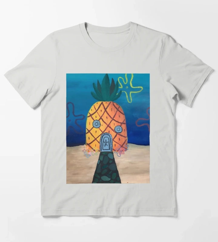 Spongebobs Pineapple House T-Shirt Light Grey