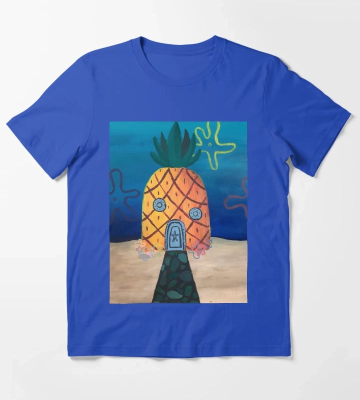 Spongebobs Pineapple House T-Shirt Blue