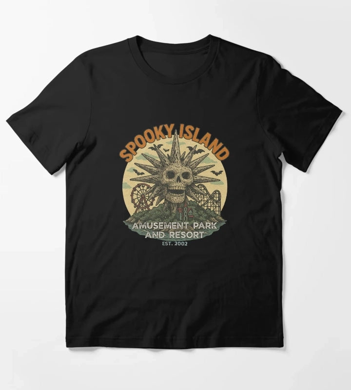 Spooky Resort disco skull retro halloween T-Shirt