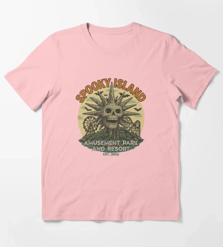 Spooky Resort disco skull retro halloween T-Shirt Dark Grey