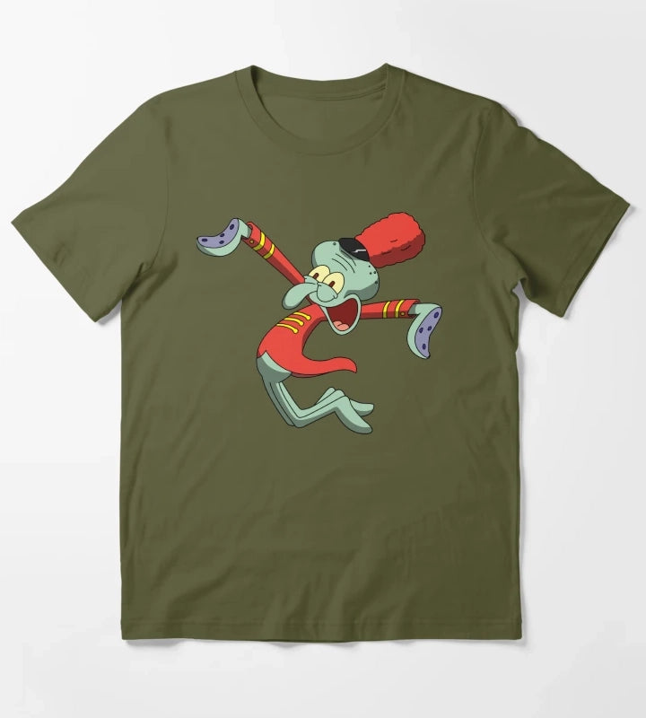 Squidward BAND GEEKS T-Shirt Olive Green