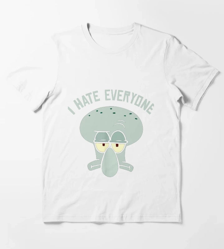 Squidward I Hate Everyone T-Shirt White