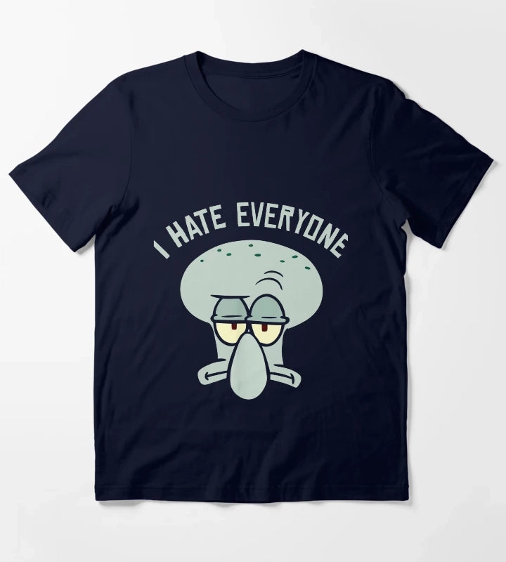 Squidward I Hate Everyone T-Shirt Navy