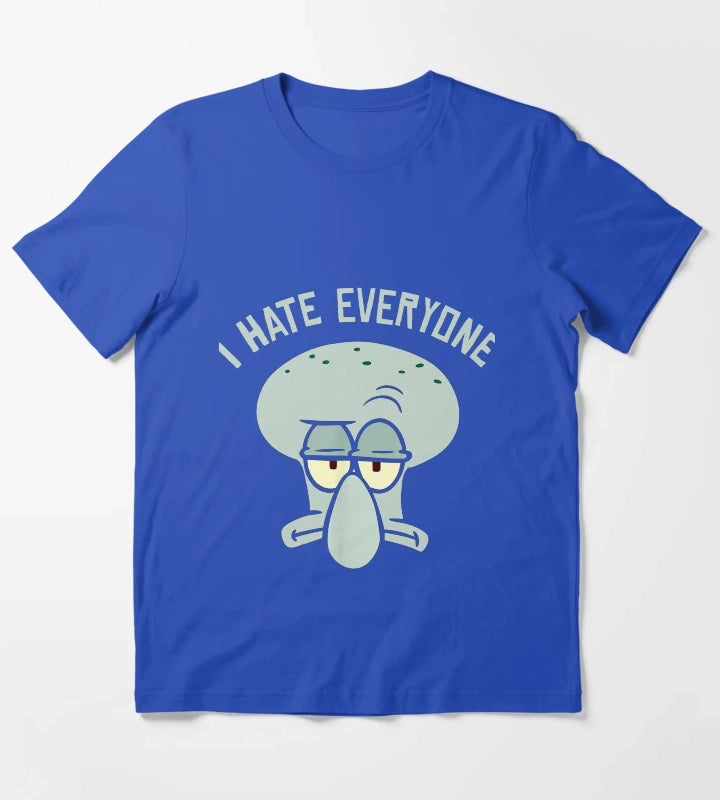 Squidward I Hate Everyone T-Shirt Blue