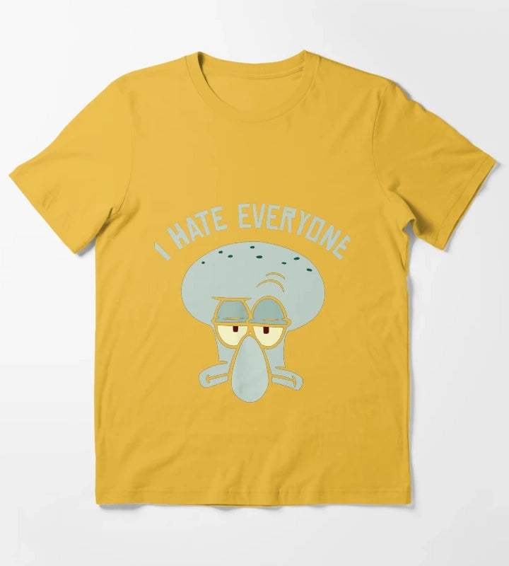 Squidward I Hate Everyone T-Shirt Yellow