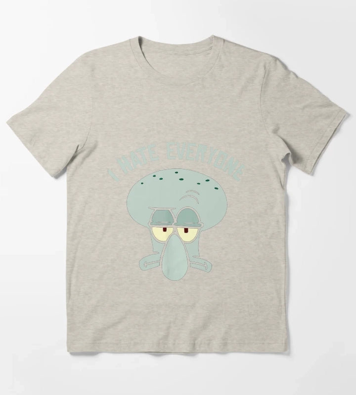 Squidward I Hate Everyone T-Shirt Cream
