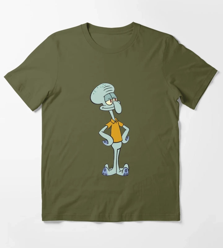 Squidward T-Shirt Olive Green