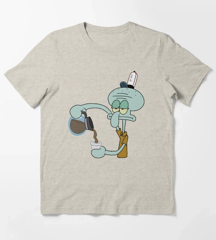 Squidward and his coffee T-Shirt Cream