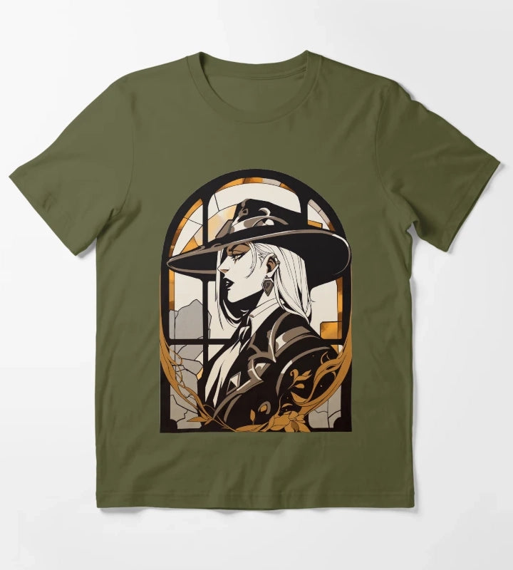 Stained Glass Deadlock T-Shirt Olive Green