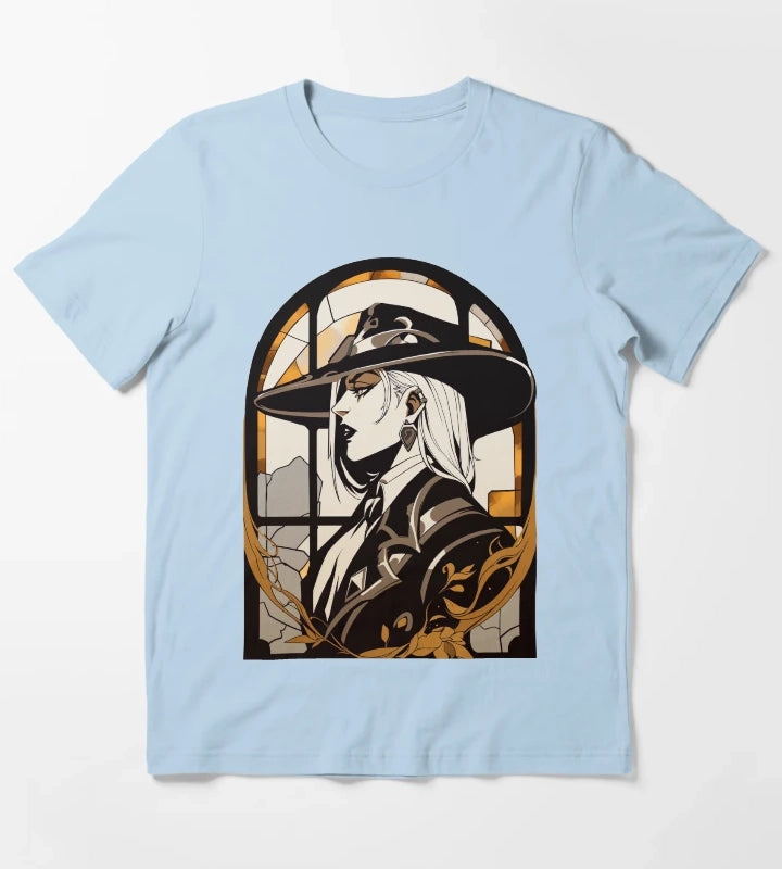 Stained Glass Deadlock T-Shirt Sky Blue