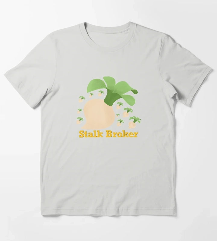 Stalk Broker Turnip T-Shirt Light Grey
