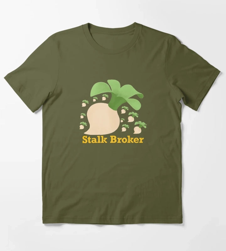 Stalk Broker Turnip T-Shirt Olive Green