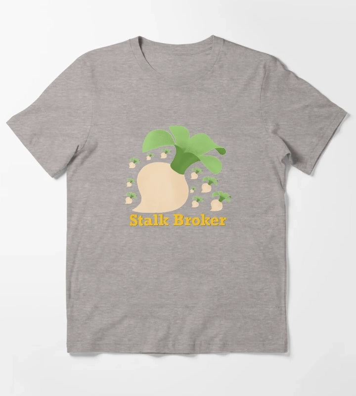 Stalk Broker Turnip T-Shirt Heather Grey