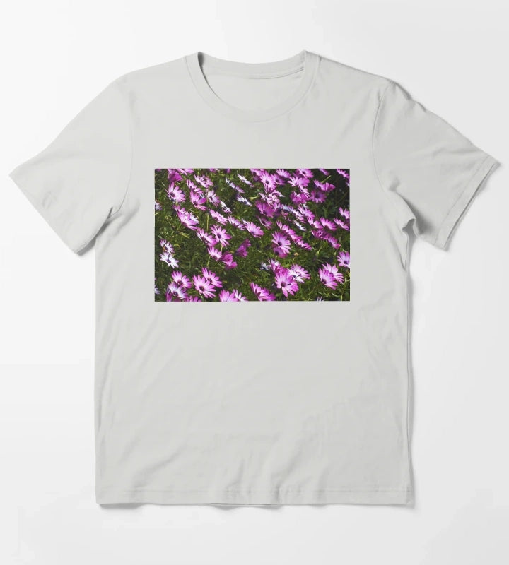 Standing In Beautiful Daisies T-Shirt Light Grey