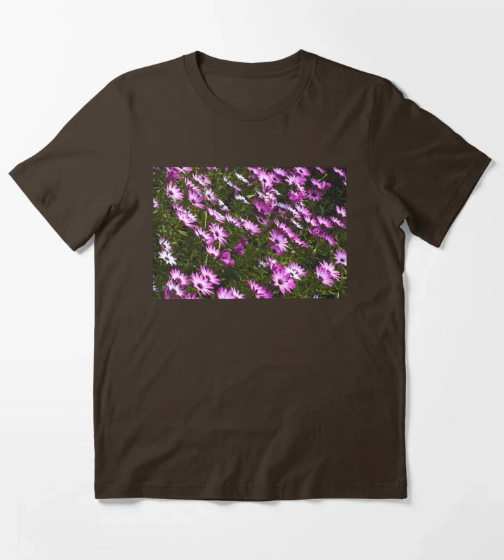 Standing In Beautiful Daisies T-Shirt Brown