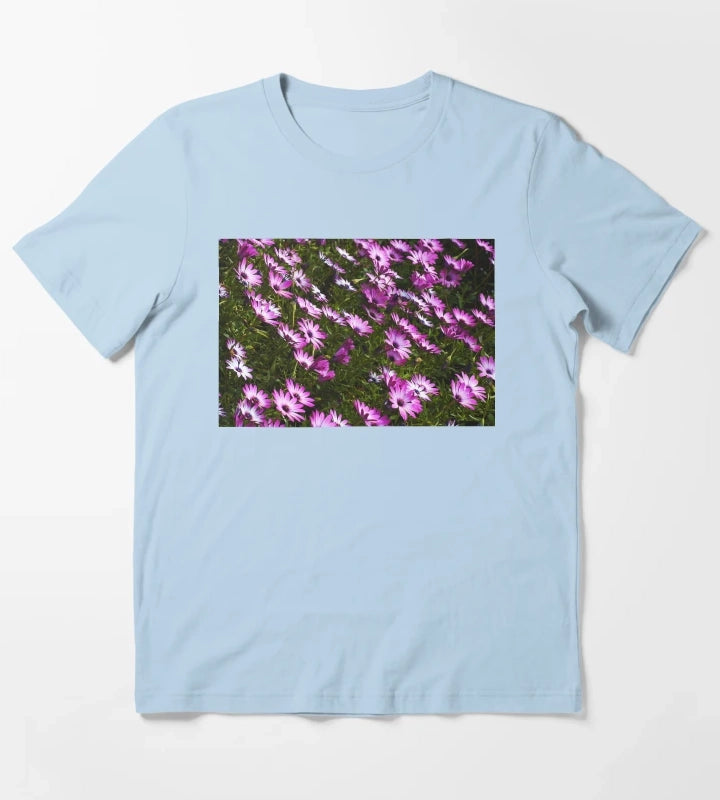 Standing In Beautiful Daisies T-Shirt Sky Blue